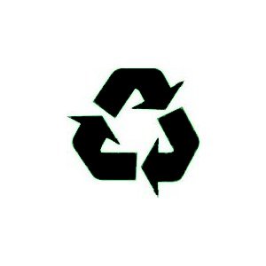 Recycling Symbol BLACK vinyl cut-out sticker 4.5" - NOTEBOOK ...