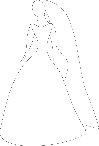 free wedding dress clipart - photo #26