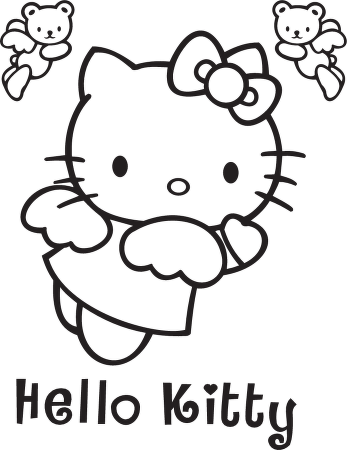 Hello Kitty logo vector