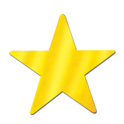 bulk 9 inch stars party supplies - foil star gold foil 2 side 9in