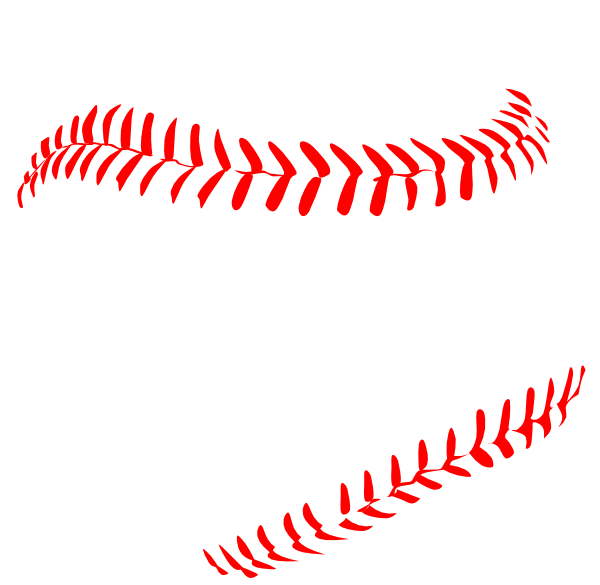 Red Baseball Laces clip art - vector clip art online, royalty free ...