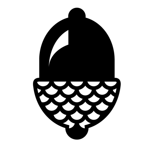 free black and white acorn clip art - photo #22