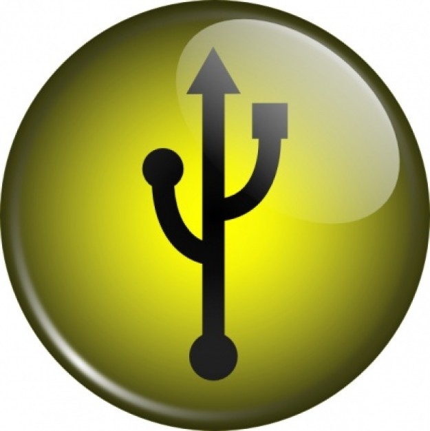 Glassy Usb Symbol clip art | Download free Vector