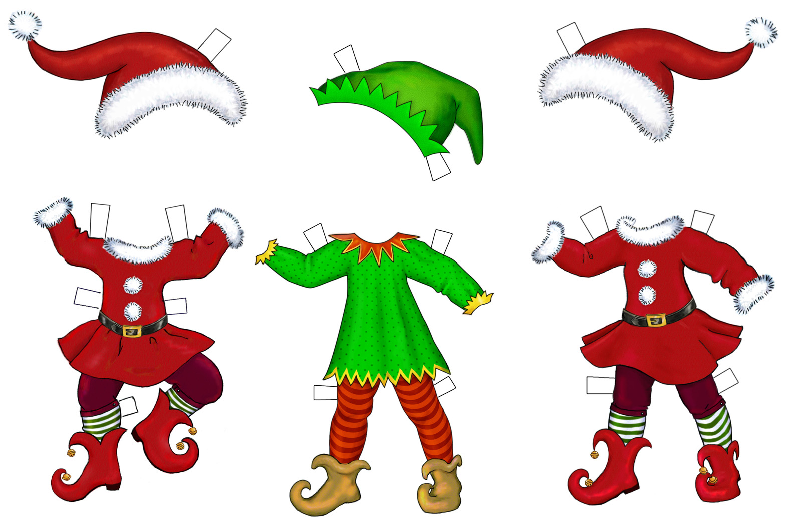 Happy Elves paper dolls