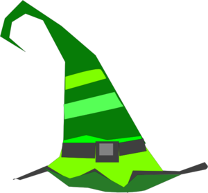 Green Witch Hat clip art - vector clip art online, royalty free ...