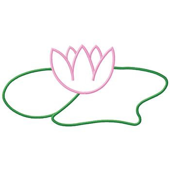 Outlines Embroidery Design: Lily Pad from Gunold