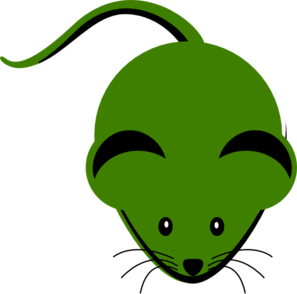 Cute Green Mouse Cartoon clip art - vector clip art online ...