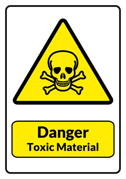 Toxic Material sign template, How to make Toxic Material sign ...