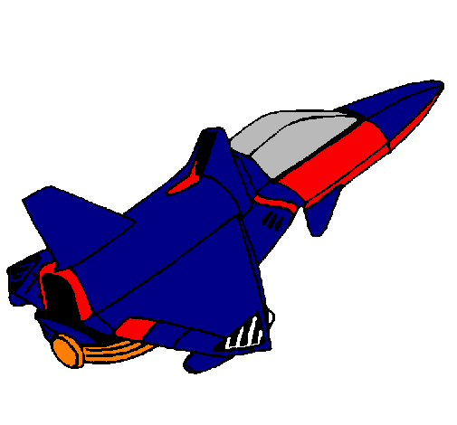 Colored page Rocket ship painted by Bo