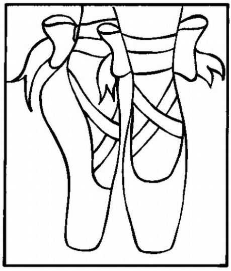 Ballet Slippers Colouring Coloring Pages List