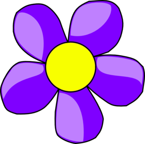 Purple Flower Clip Art - vector clip art online ...
