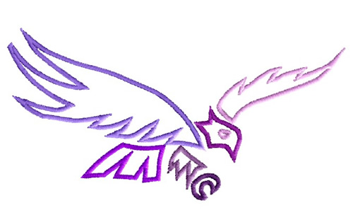 Animals Embroidery Design: Flying Eagle Outline from King Graphics