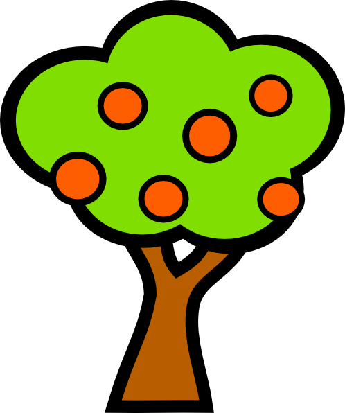 Tree With Fruits clip art Free Vector