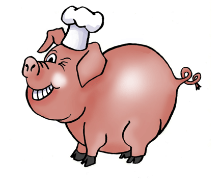 The Artist's Brain: Fat Pig BBQ Sauce logo