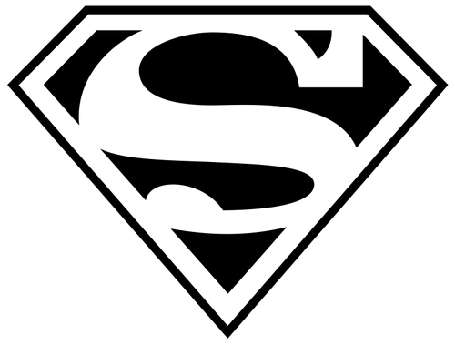 superman logo black and white - Google Slike | We Heart It