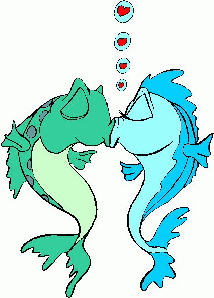 Kissing Fish Clip Art