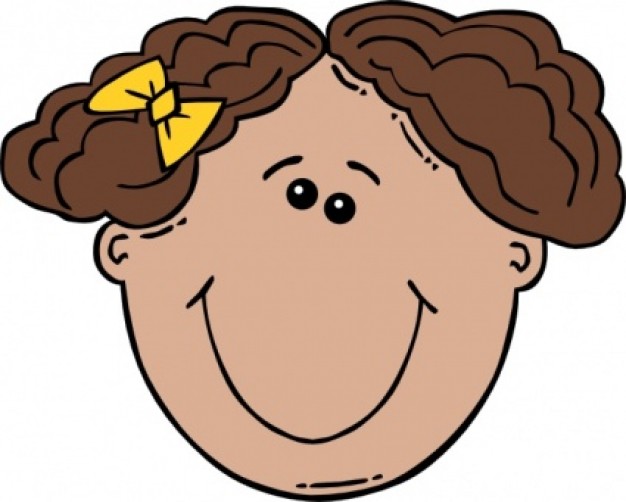 Meisje gezicht Cartoon clip art | Download gratis Vector