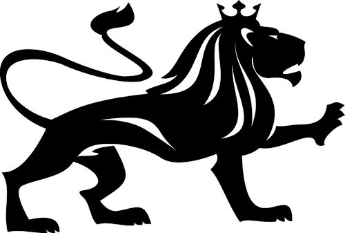 Illustration :: lion with a crown