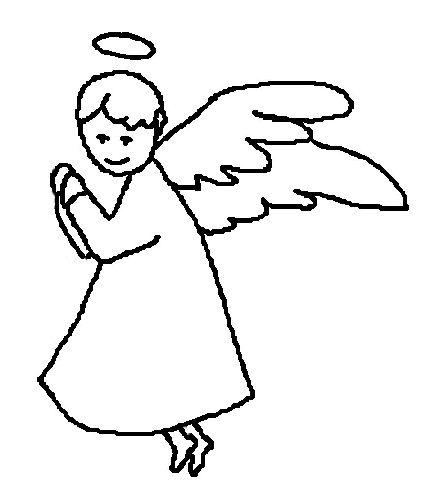 free angel outline clip art - photo #12