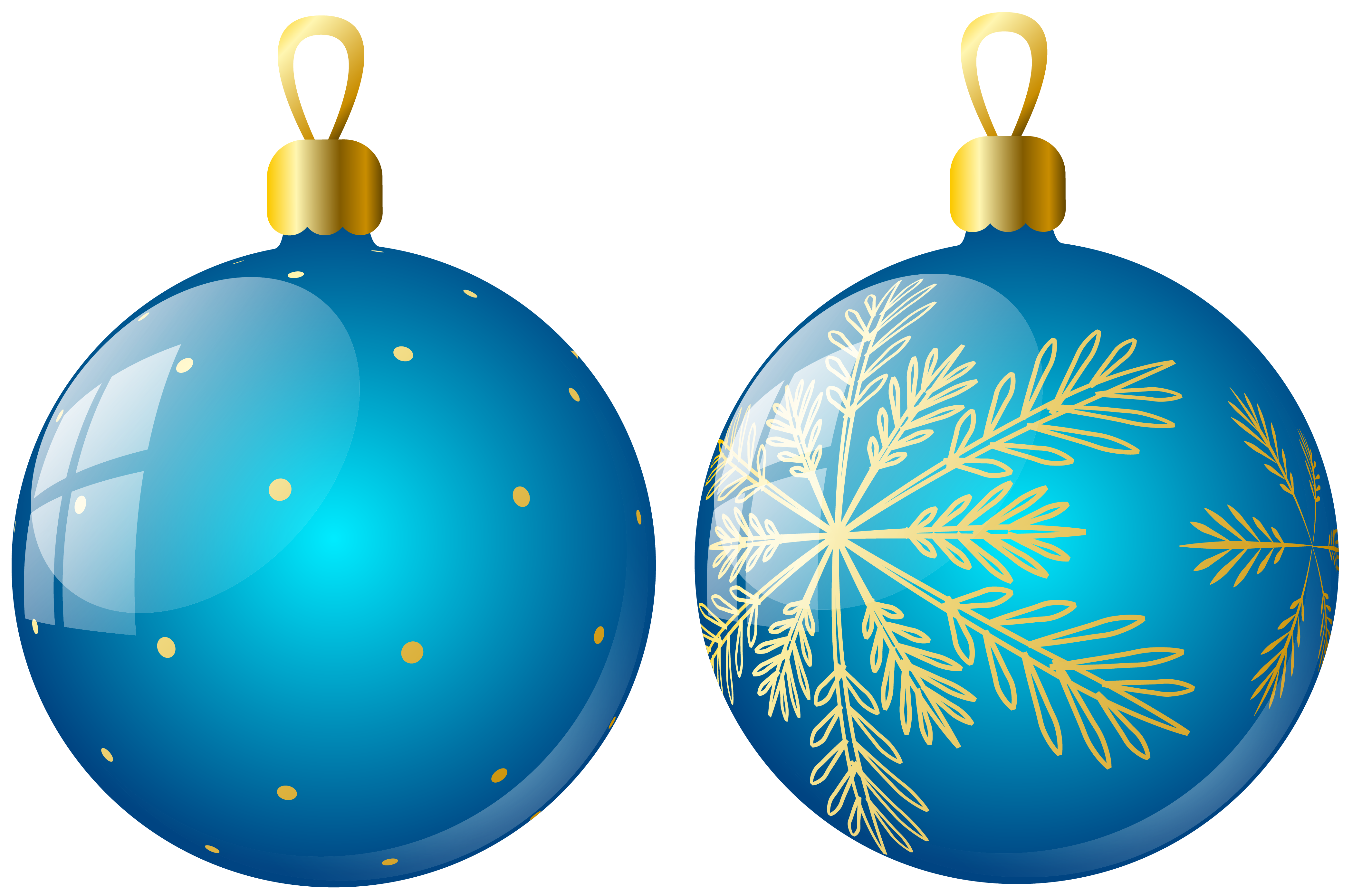 Transparent Two Blue Christmas Balls Ornaments Clipart ClipArt Best