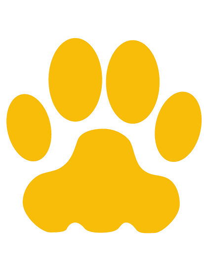 Orange Big Cat Paw Print" by kwg2200 | Redbubble - ClipArt Best ...