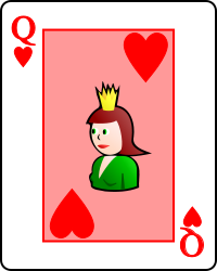 Queen Of Hearts Card Template - ClipArt Best