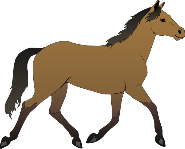 Running Horse Clip Art - vector clip art online ...