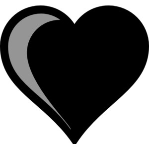 Black And White Clip Art Heart With Rose - Quoteko.