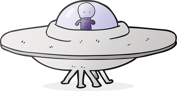 Cartoon Alien Flying Saucer stock vectors - 365PSD.com