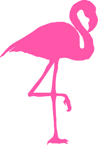 Pink Flamingo Cartoon Clipart