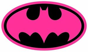 BATGIRL pink Retro , BATMAN logo Iron On T-Shirt Transfer for DARK ...