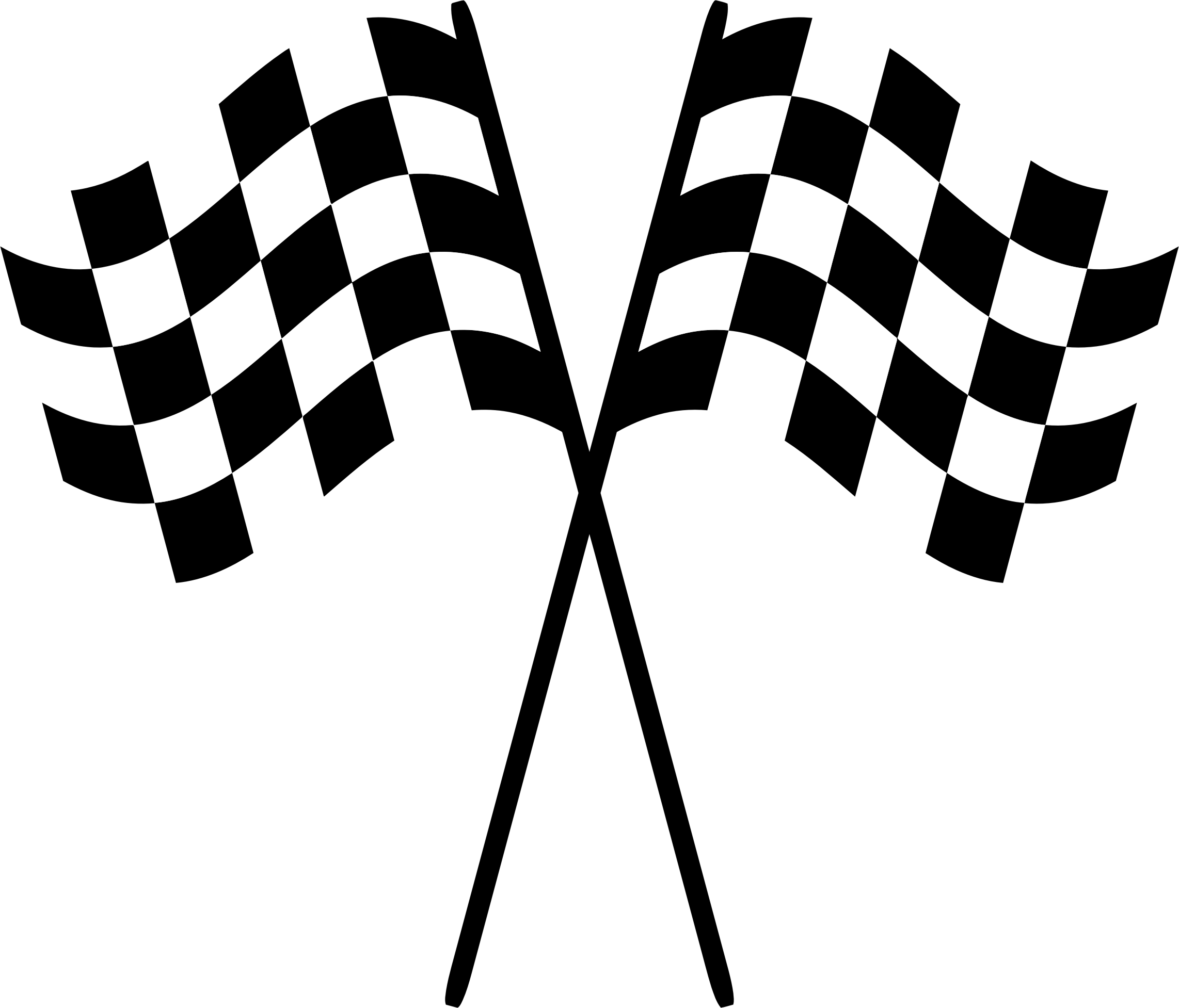 Clipart - Checkered Racing Flags