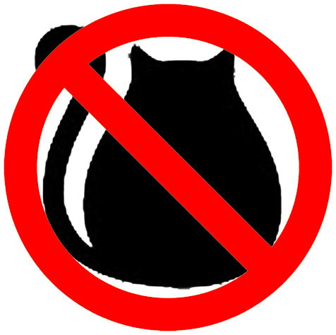 No Cats Allowed Sign