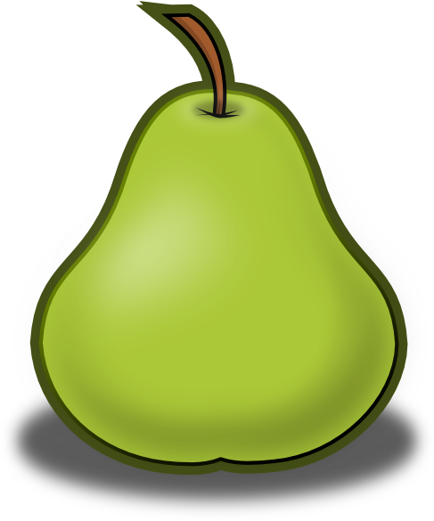 Green pear clipart