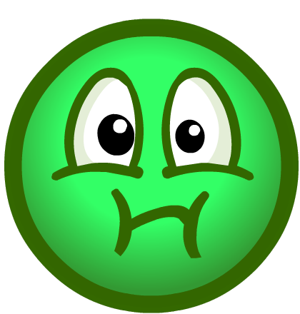 Green Sick Smiley-face Clipart