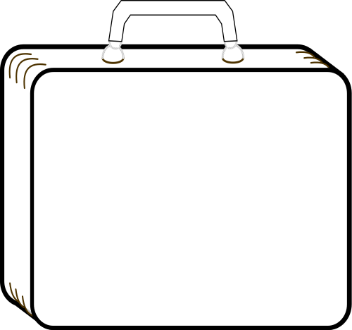 Suitcase outline clipart