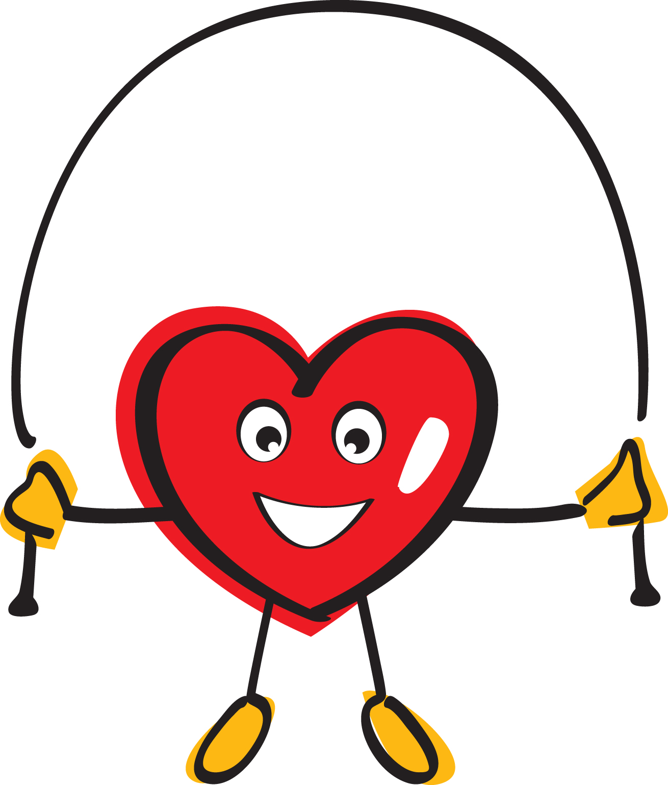 Jump rope for heart clipart