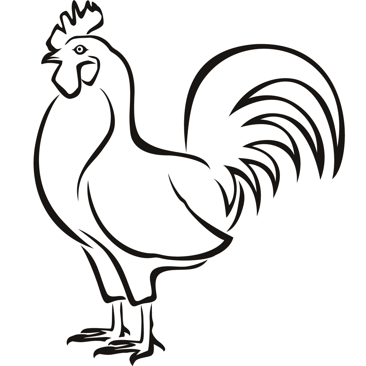 clipart chicken outline - photo #26