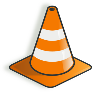 Caution cone clipart