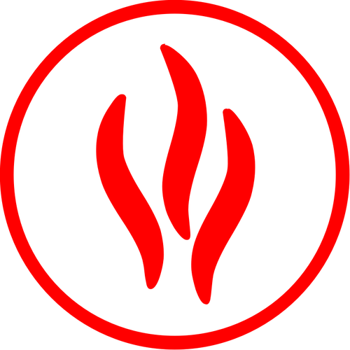 Flammable item logo color illustration | Public domain vectors
