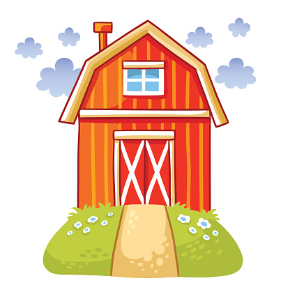 Small Farm Houses Background Clip Art, Vector Images ...