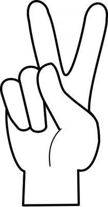 Hand Peace Sign Clipart - Free to use Clip Art Resource