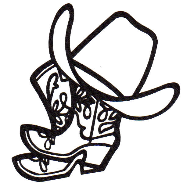 Clipart cowboy boots and hat