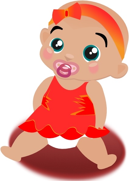 Baby Girl clip art Free vector in Open office drawing svg ( .svg ...