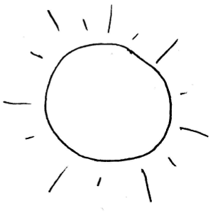 Outline of sun clipart free