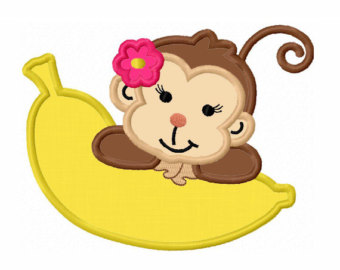 Girl Monkey Ballet Clipart