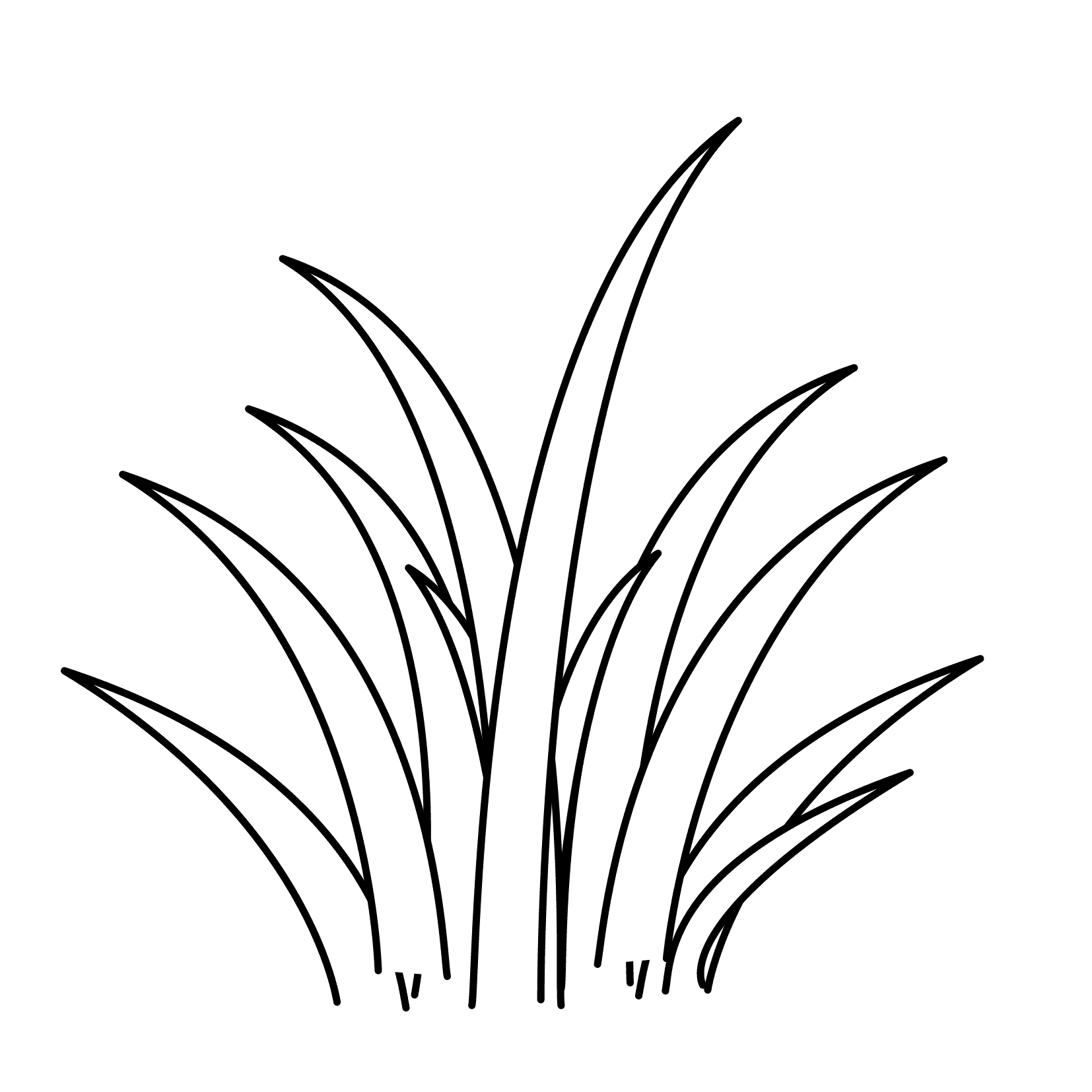 Grass Coloring Clipart