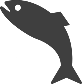 Dark Gray Jumping Fish clip art - vector clip art online, royalty ...