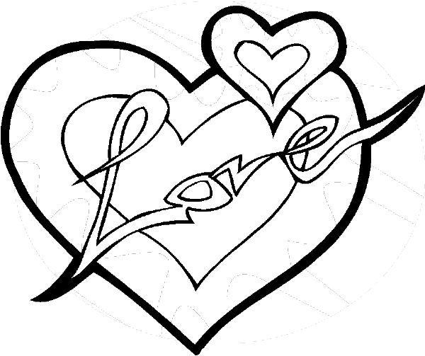 valentine coloring pages hearts and flowers - photo #33