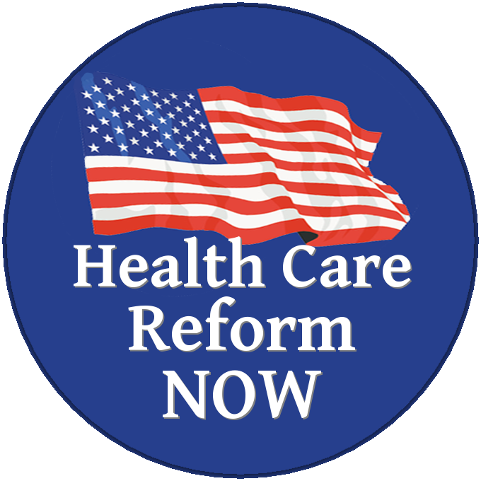 American Flag Health Care Reform Now button, magnet, from ...